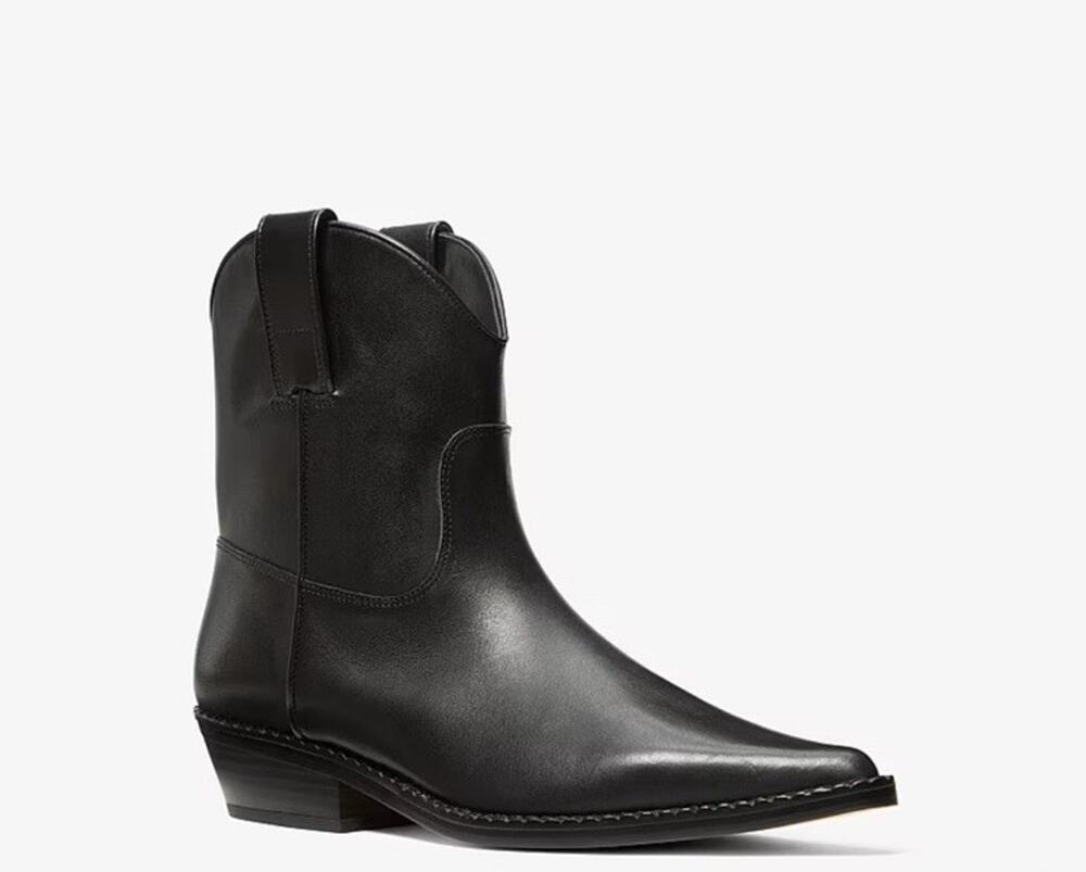 Michael Kors Noemie Women's Brown Leather Pull-On Ankle Bootie Pointed W 5.5